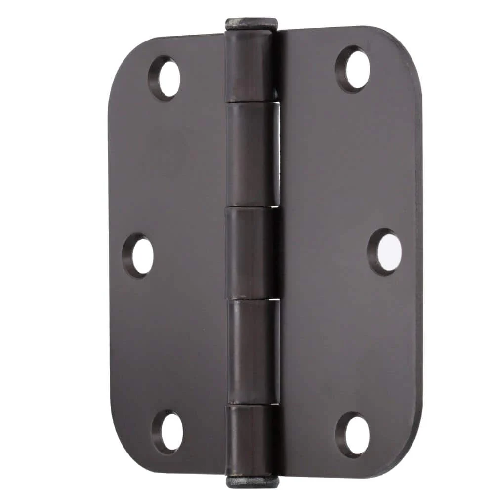 Everbilt 3-1/2 in. x 5/8 in. Radius Oil-Rubbed Bronze Smooth Action Door Hinge - Image 4