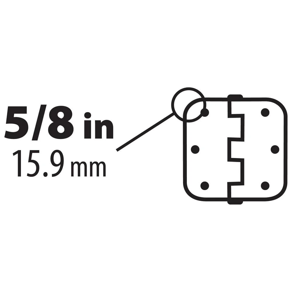 Everbilt 3-1/2 in. x 5/8 in. Radius Oil-Rubbed Bronze Smooth Action Door Hinge - Image 5