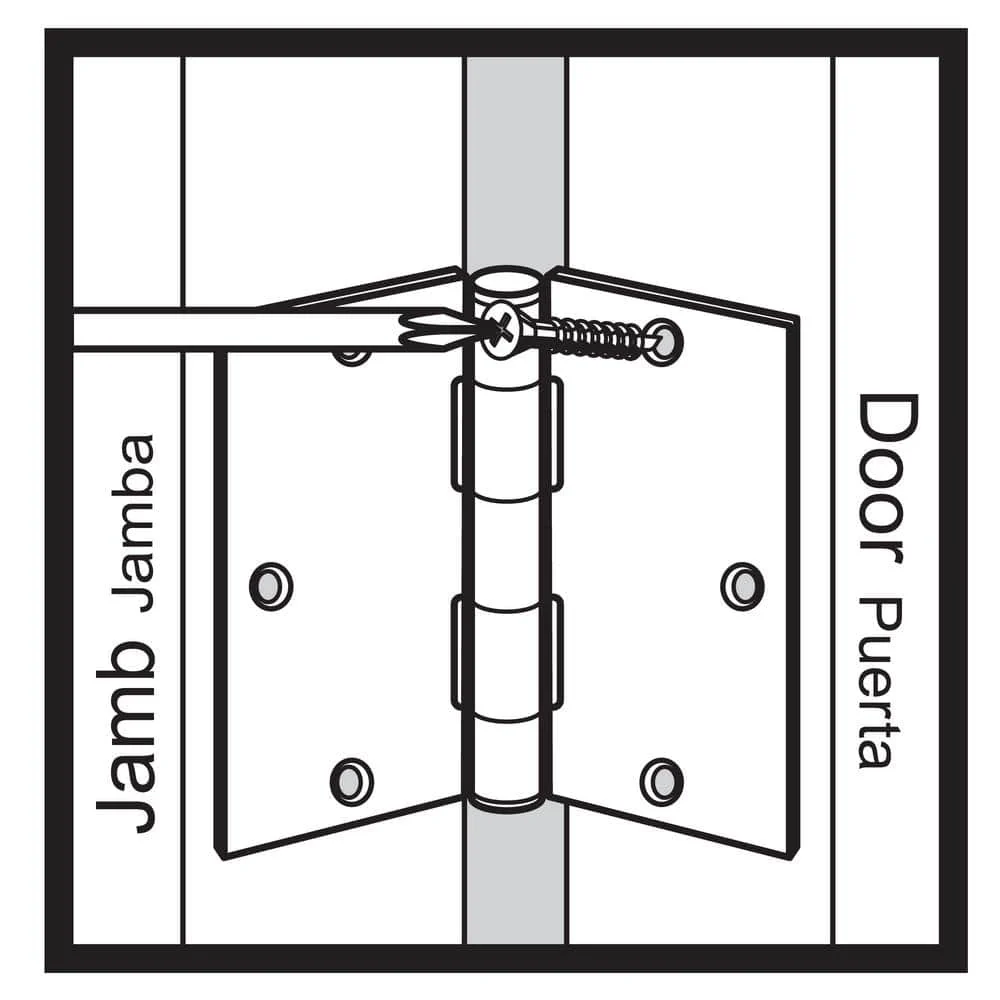 Everbilt 3-1/2 in. x 5/8 in. Radius Oil-Rubbed Bronze Smooth Action Door Hinge - Image 8