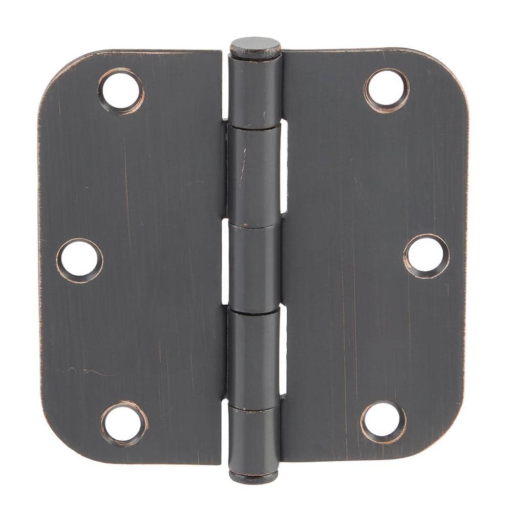 Everbilt 3-1/2 in. x 5/8 in. Radius Oil-Rubbed Bronze Squeak-Free Door Hinge - Image 5