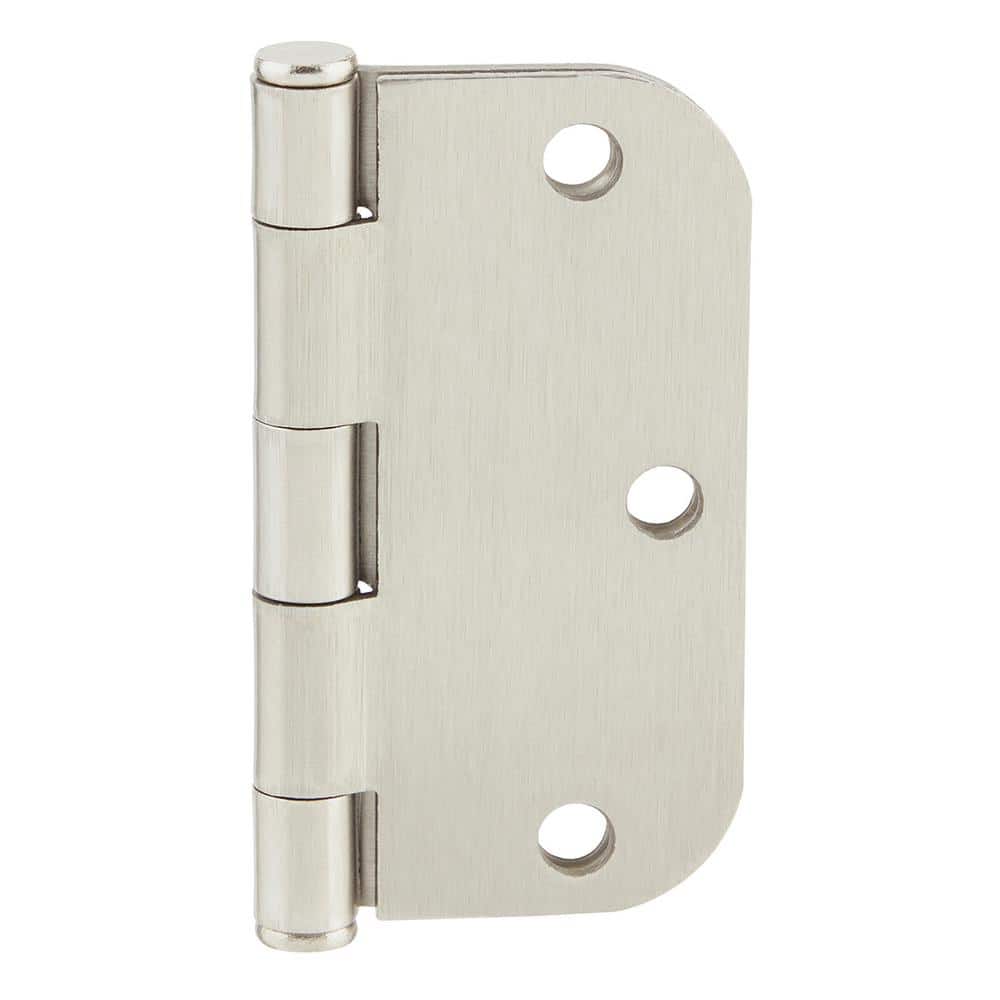 Everbilt 3-1/2 in. x 5/8 in. Radius Satin Nickel Door Hinge Value Pack (24 per Pack) - Image 6