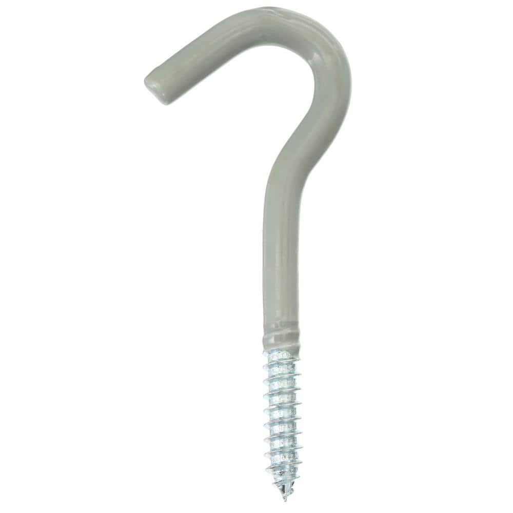 Everbilt 3-3/4 in. Vinyl-Coated Steel Screw-In Plant Hook, 30 lb Capacity