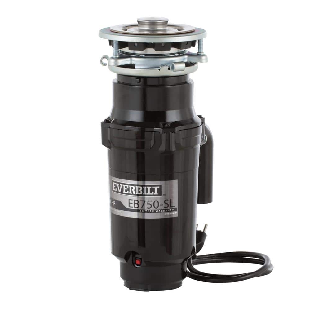 Everbilt 3/4 HP Slim Continuous Feed Garbage Disposal with Stainless Steel Sink Flange and Attached Power Cord - Image 4