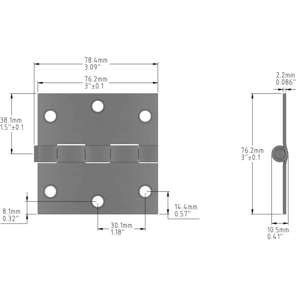 Everbilt 3 in. Galvanized Broad Utility Hinge - Image 3