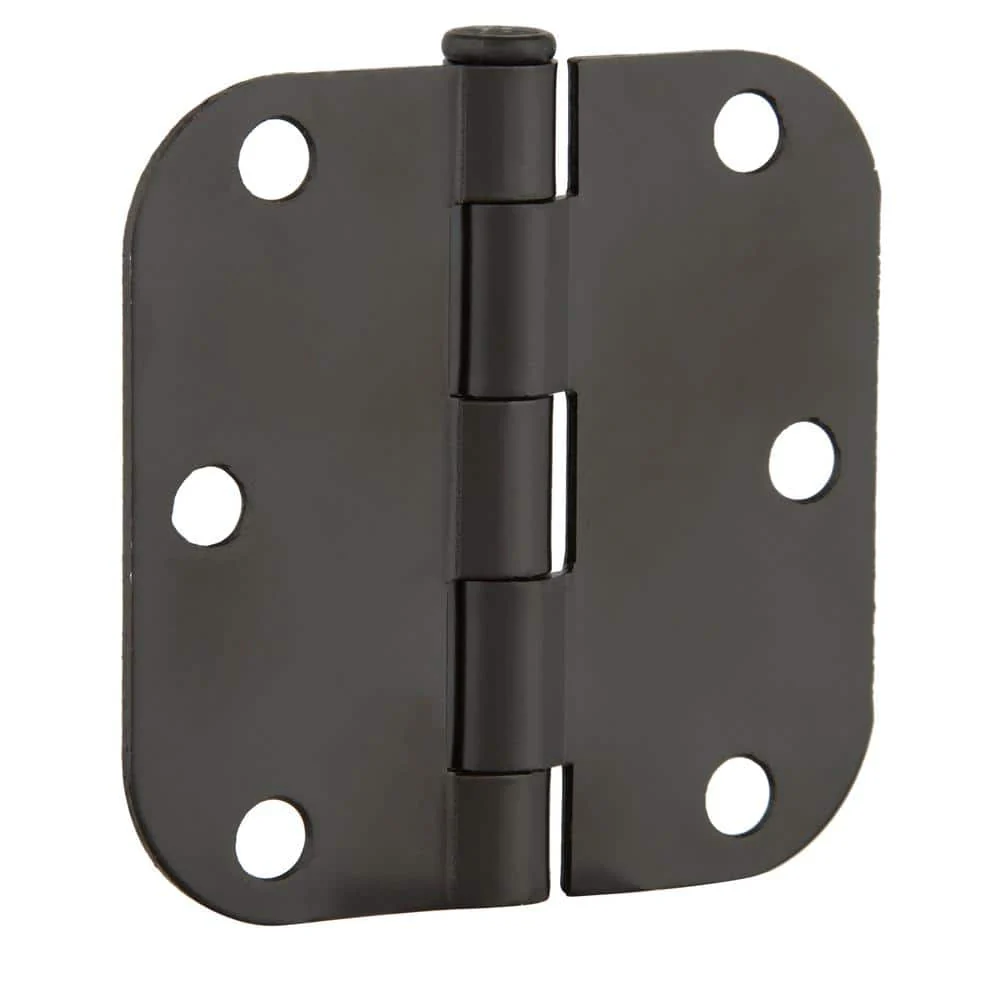 Everbilt 3 in. Oil-Rubbed Bronze Door Hinge, 5/8 in. Radius - Image 2