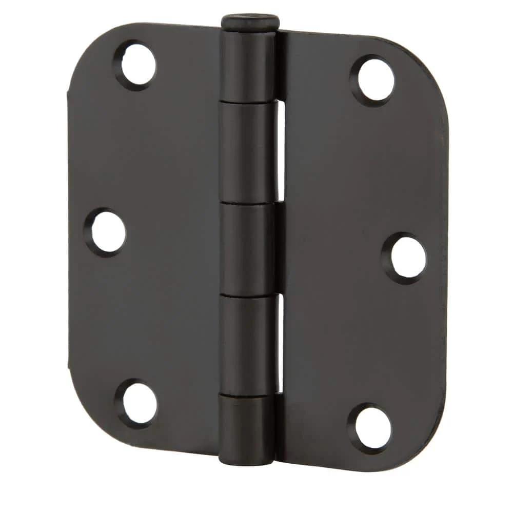 Everbilt 3 in. Oil-Rubbed Bronze Door Hinge, 5/8 in. Radius - Image 4