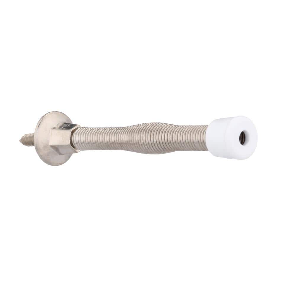 Everbilt 3 in. Satin Nickel Light Duty Spring Door Stop - Image 2