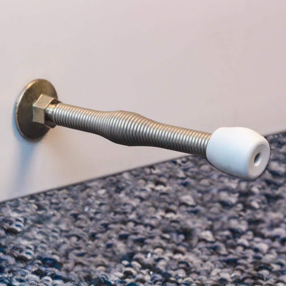 Everbilt 3 in. Satin Nickel Light Duty Spring Door Stop - Image 3