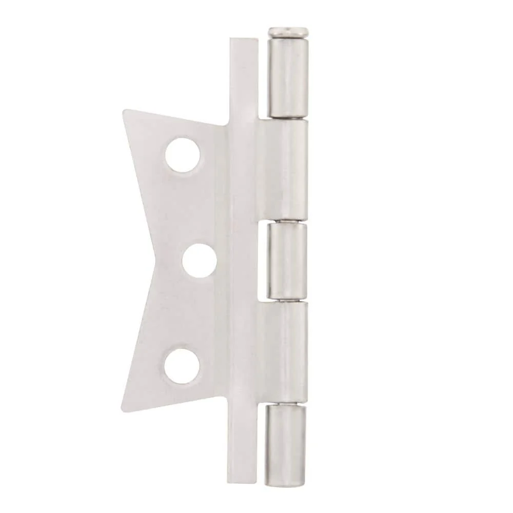 Everbilt 3 in. Satin Nickel Non-Mortise Surface-Mount Door Hinges (2-Pack) - Image 3