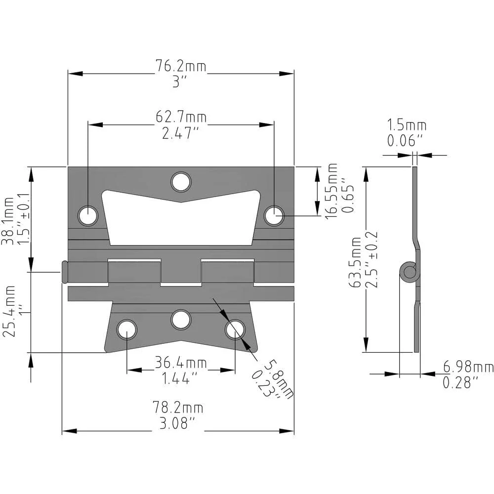 Everbilt 3 in. Satin Nickel Non-Mortise Surface-Mount Door Hinges (2-Pack) - Image 7