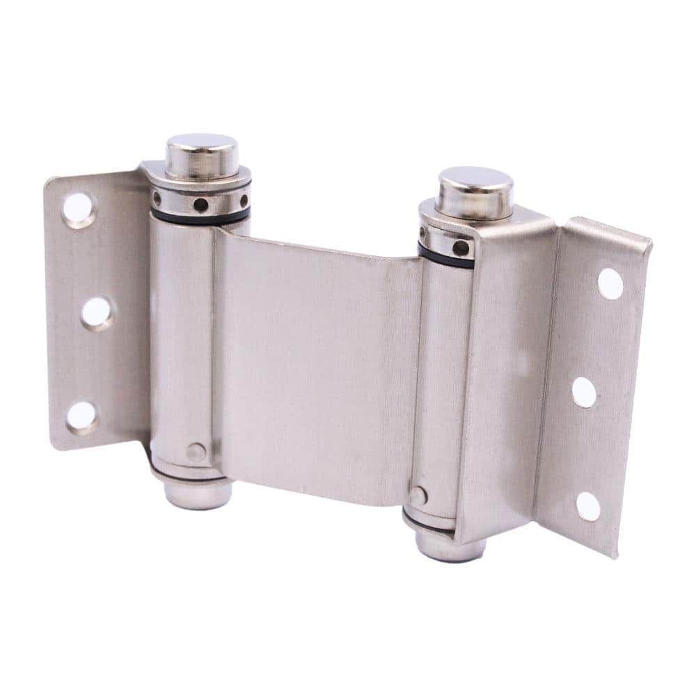 Everbilt 3 in. x 3 in. Satin Nickel Double-Action Spring Door Hinge - Image 2