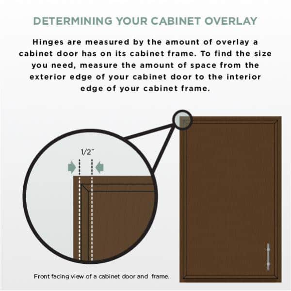 Everbilt 35 mm 105-Degree 1/2 in. Overlay Soft-Close Cabinet Hinge, Satin Nickel (5 Pairs, 10 Pieces) - Image 7