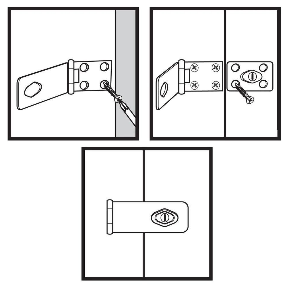 Everbilt 4-1/2 in. Chrome Key Locking Hasp - Image 2