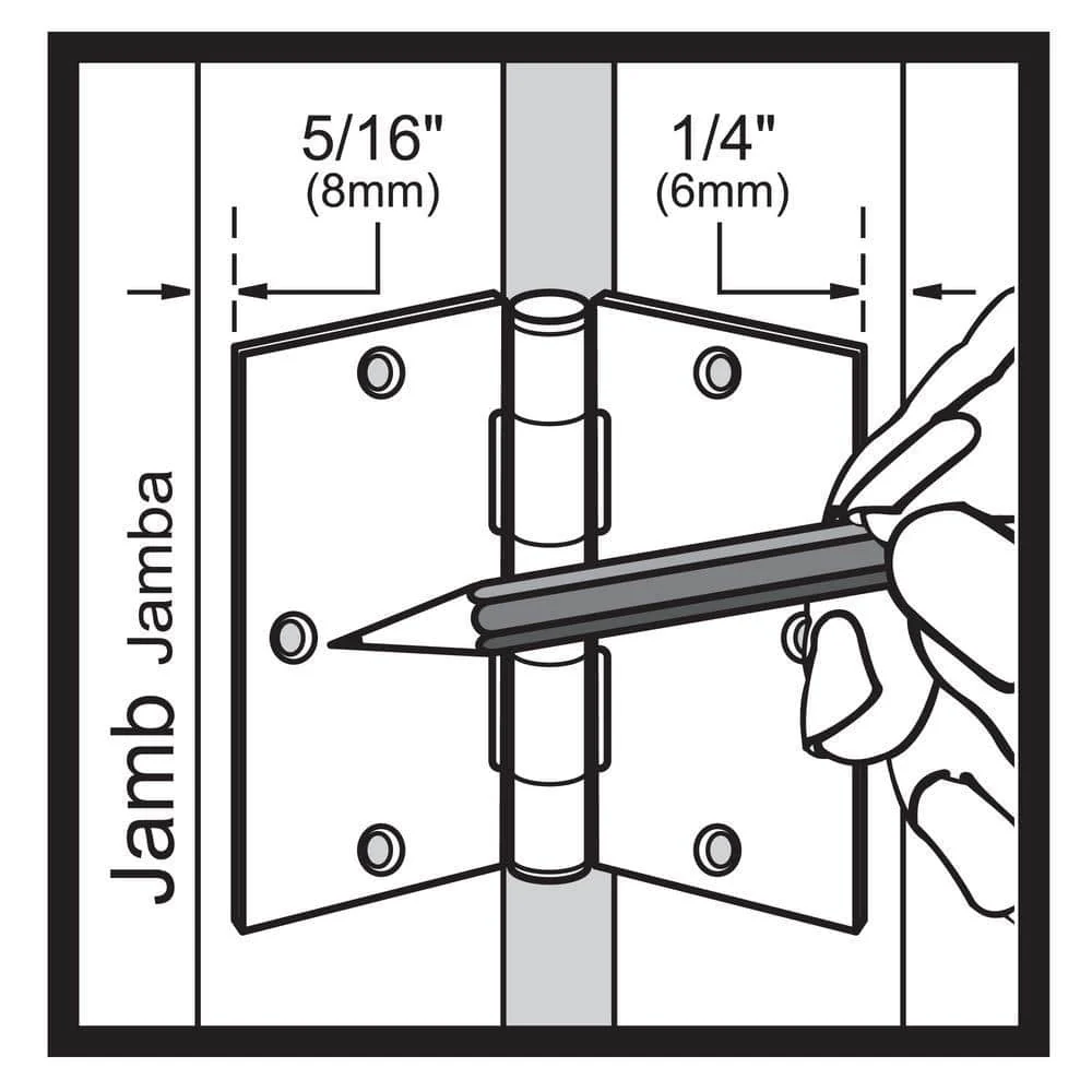 Everbilt 4 in. Matte Black Square Corner Smooth Action Hinge (3-Pack) - Image 6
