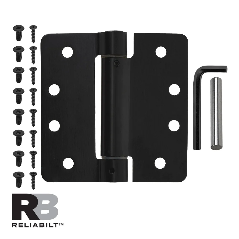 Everbilt 4 in. Oil-Rubbed Bronze Adjustable Spring Door Hinge, 5/8 in. Radius - Image 2