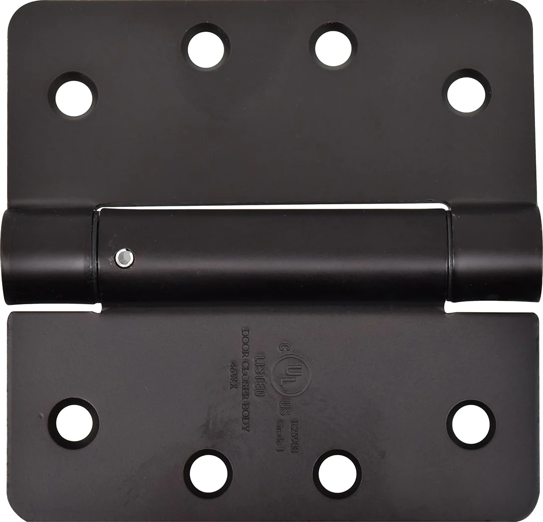 Everbilt 4 in. Oil-Rubbed Bronze Adjustable Spring Door Hinge, 5/8 in. Radius - Image 4