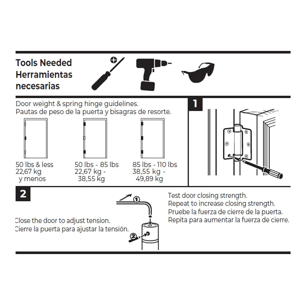 Everbilt 4 in. Oil-Rubbed Bronze Adjustable Spring Door Hinge, 5/8 in. Radius - Image 7