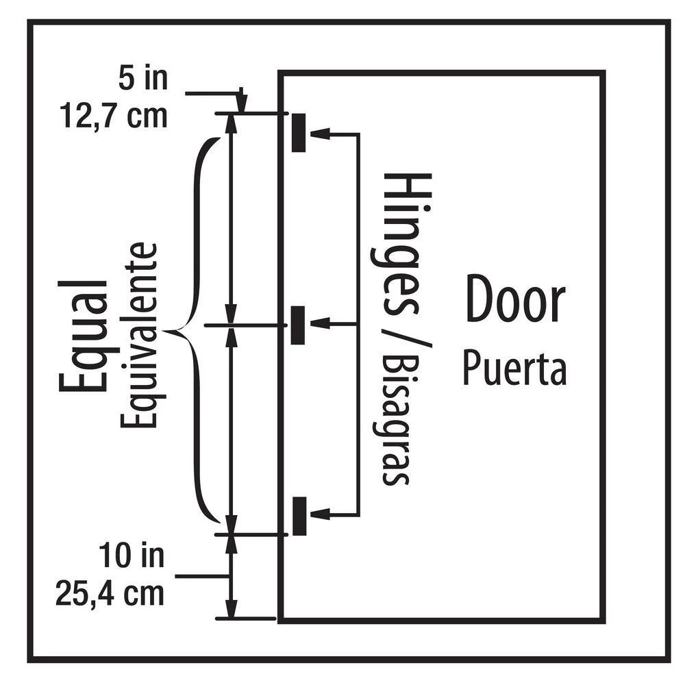 Everbilt 4 in. Oil-Rubbed Bronze Half Square Corner x Half 5/8 in. Radius Security Door Hinge - Image 3