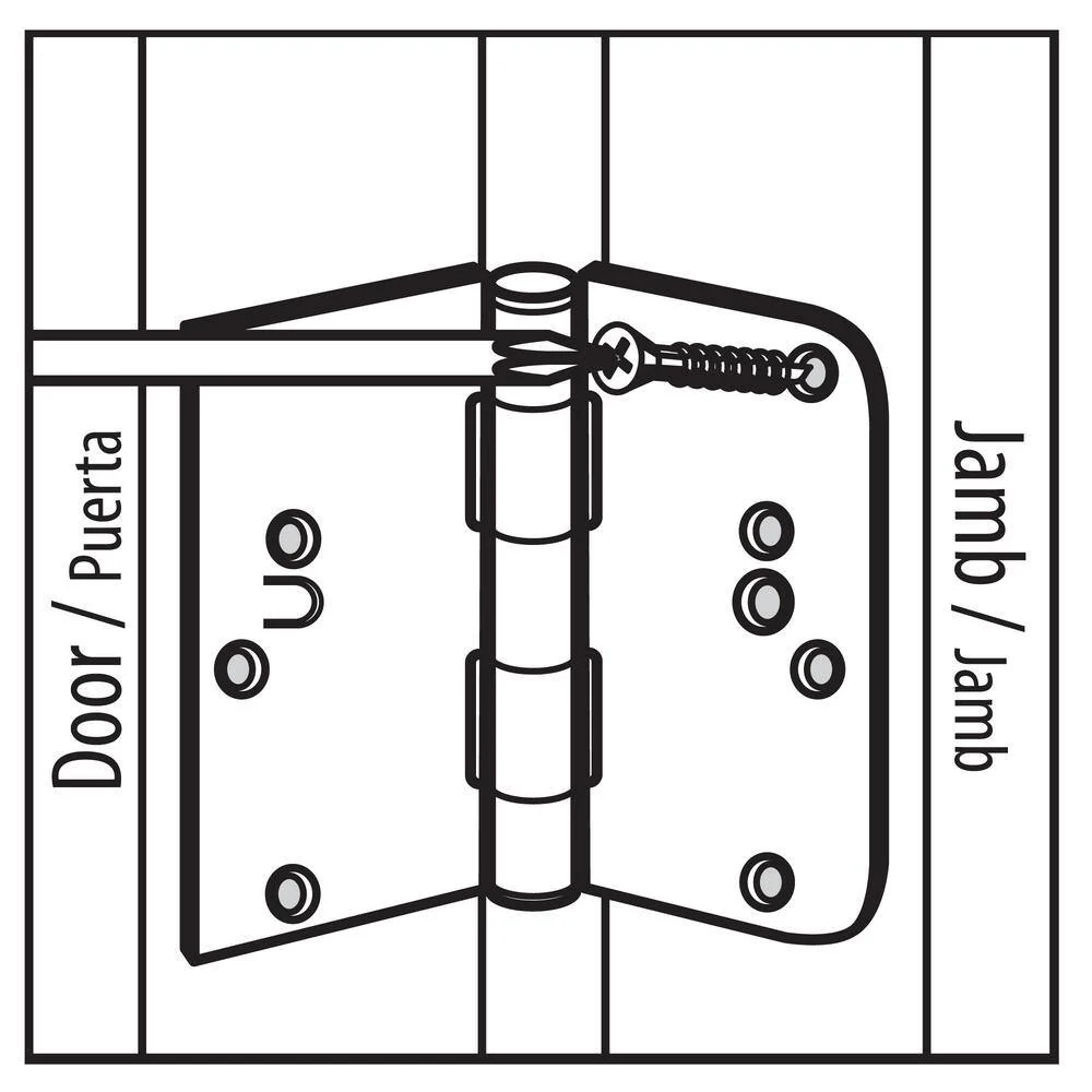 Everbilt 4 in. Oil-Rubbed Bronze Half Square Corner x Half 5/8 in. Radius Security Door Hinge - Image 5