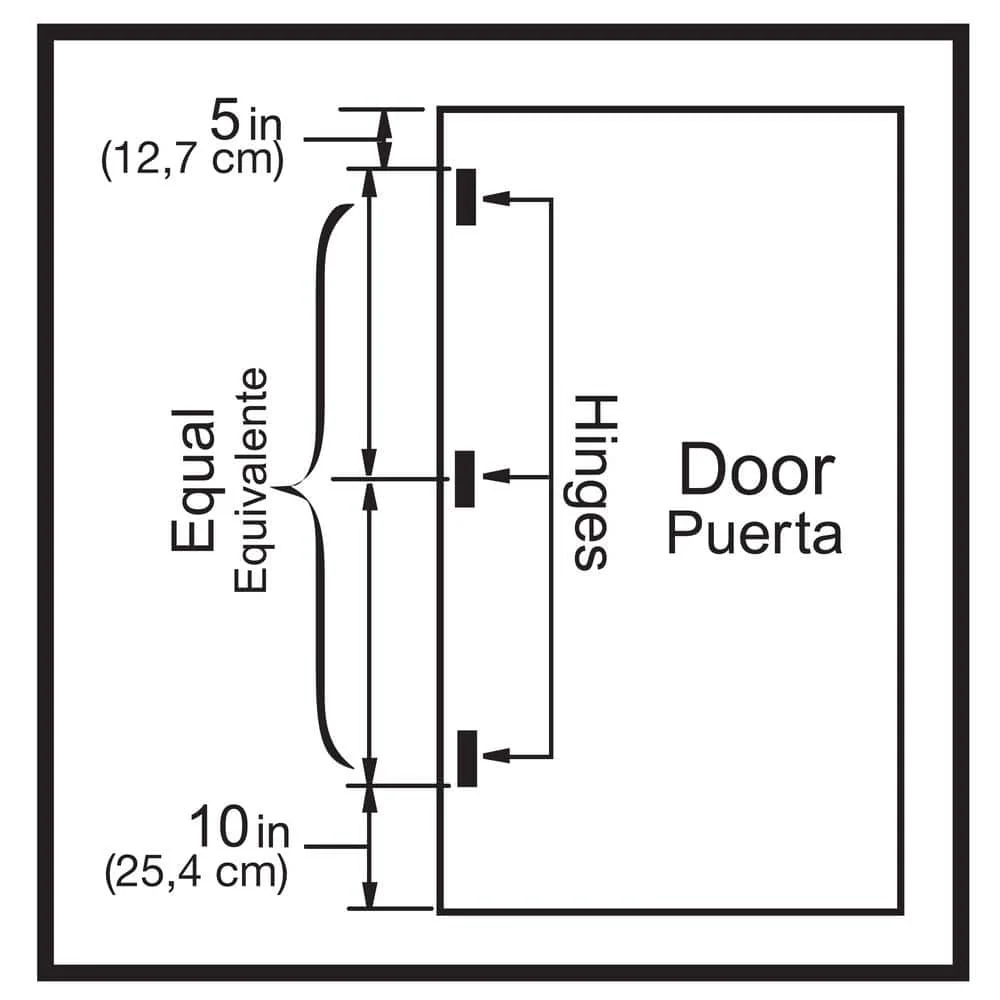Everbilt 4 in. Satin Chrome Adjustable Spring Door Hinge, 5/8 in. Radius - Image 3