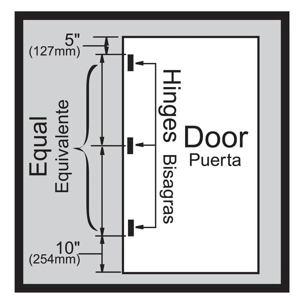 Everbilt 4 in. Satin Chrome Commercial Grade Door Hinge (Square Corner) - Image 3