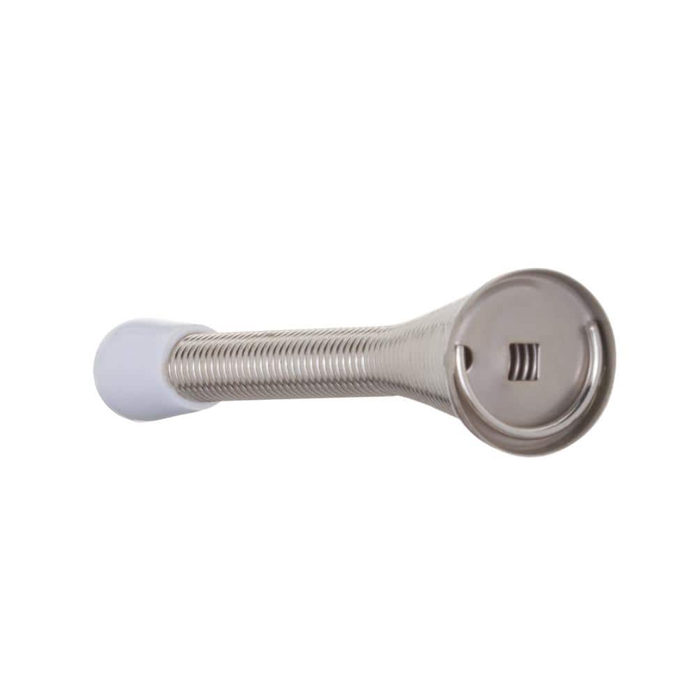 Everbilt 4 in. Satin Nickel Long Spring Door Stop (2-Pack) - Image 2