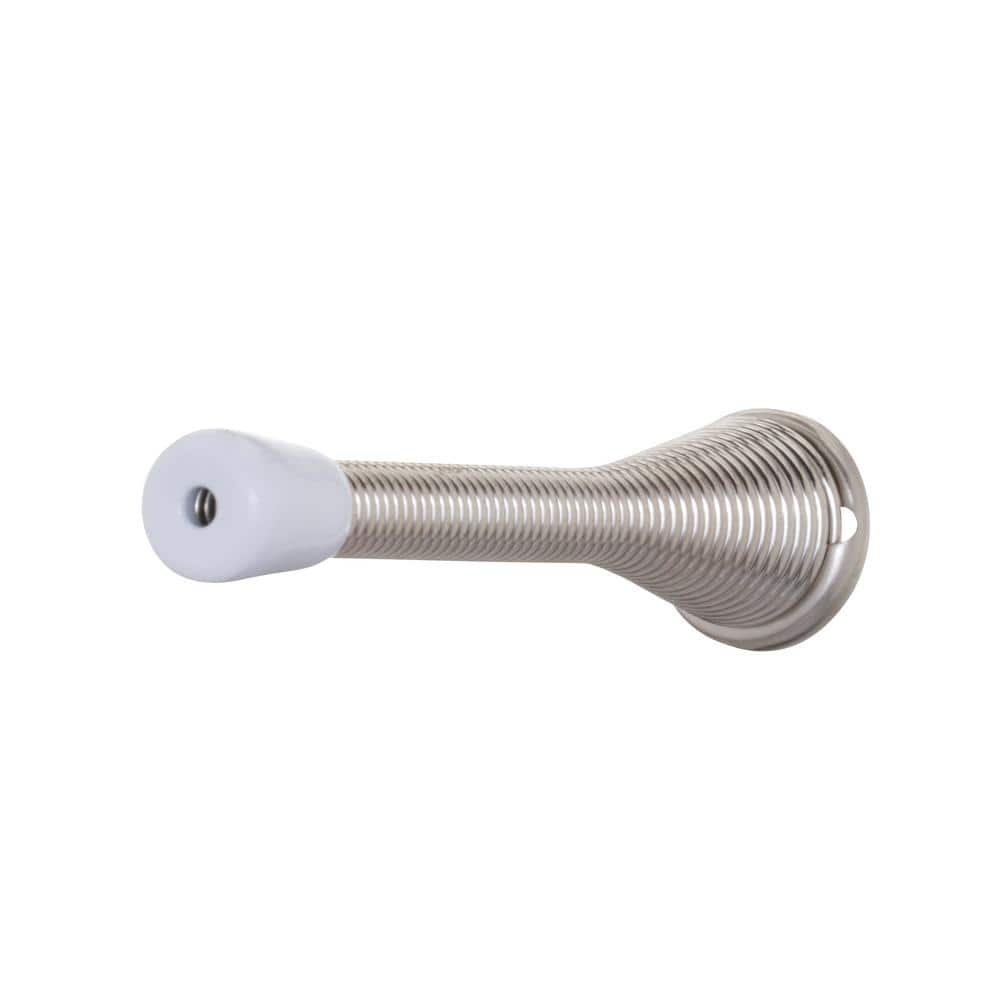 Everbilt 4 in. Satin Nickel Long Spring Door Stop (2-Pack) - Image 3