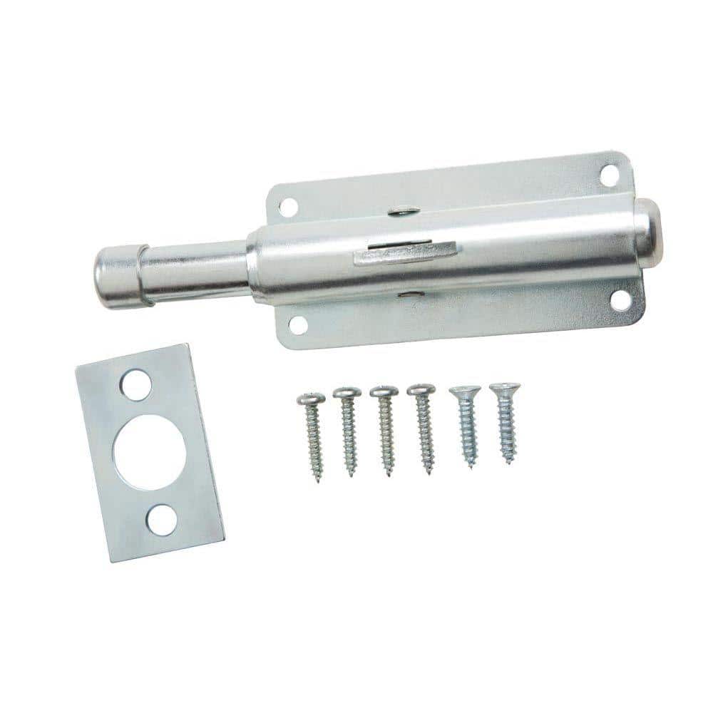 Everbilt 4 in. Zinc Foot Bolt Door Stop