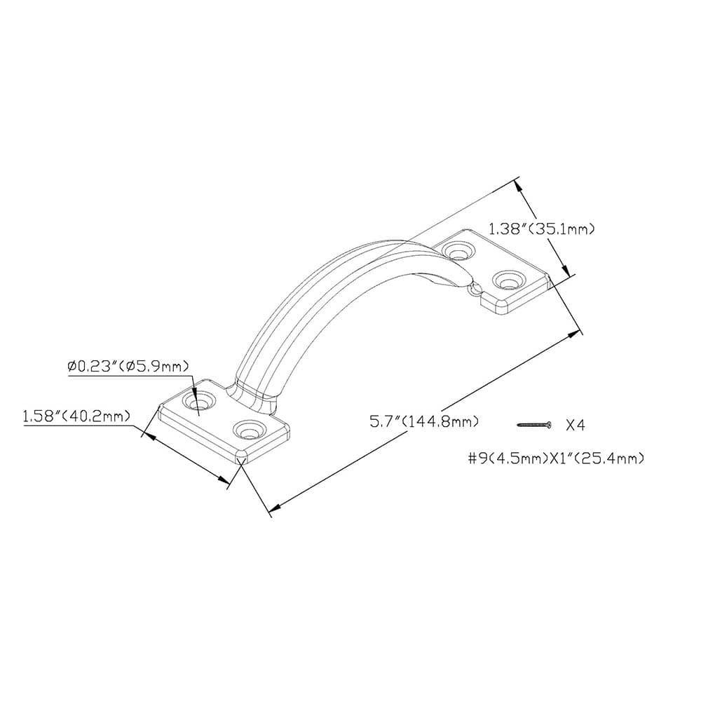 Everbilt 5-3/4 in. Black Door Pull with Screws - Image 5