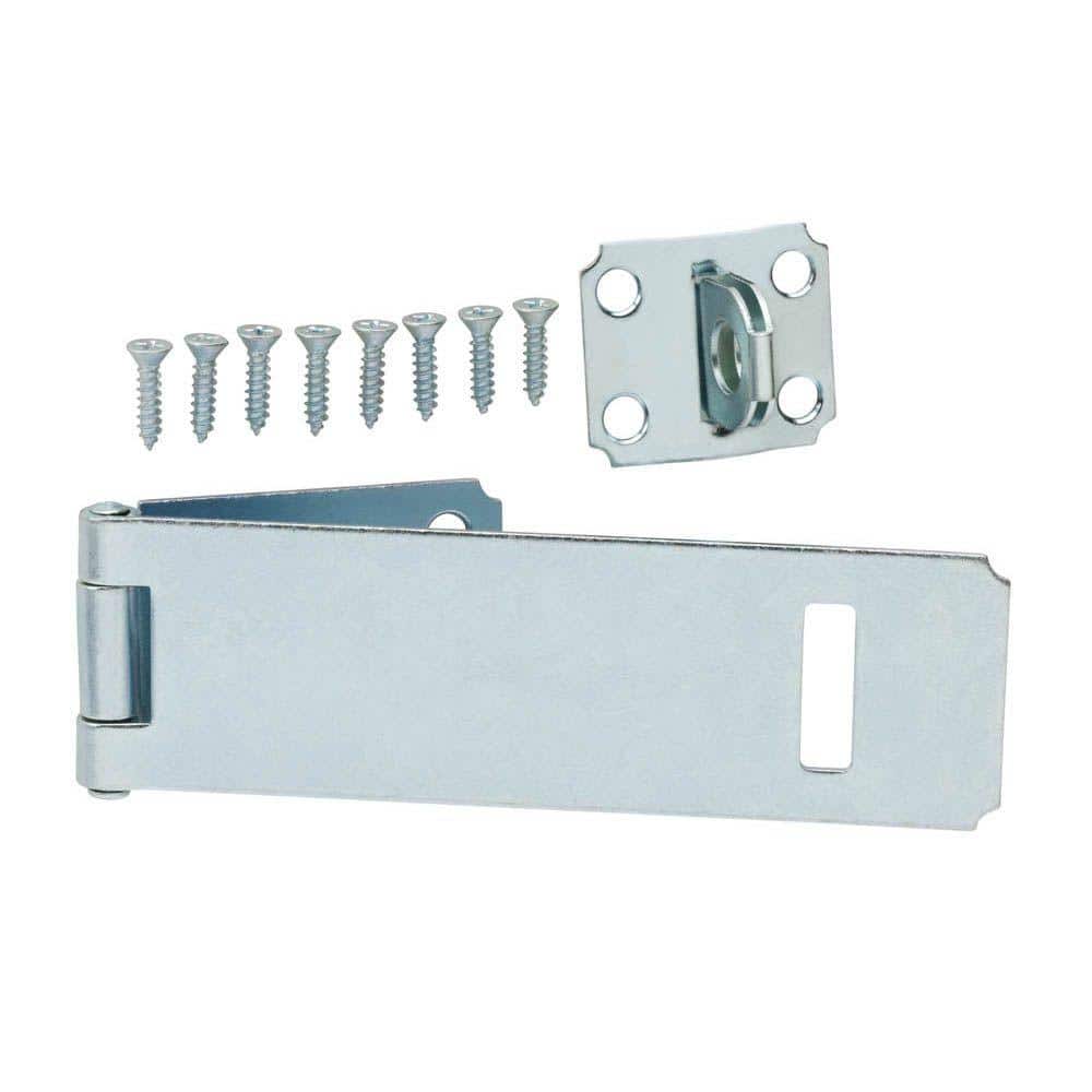Everbilt 6 in. Zinc Plated Adjustable Staple Hinge Hasp