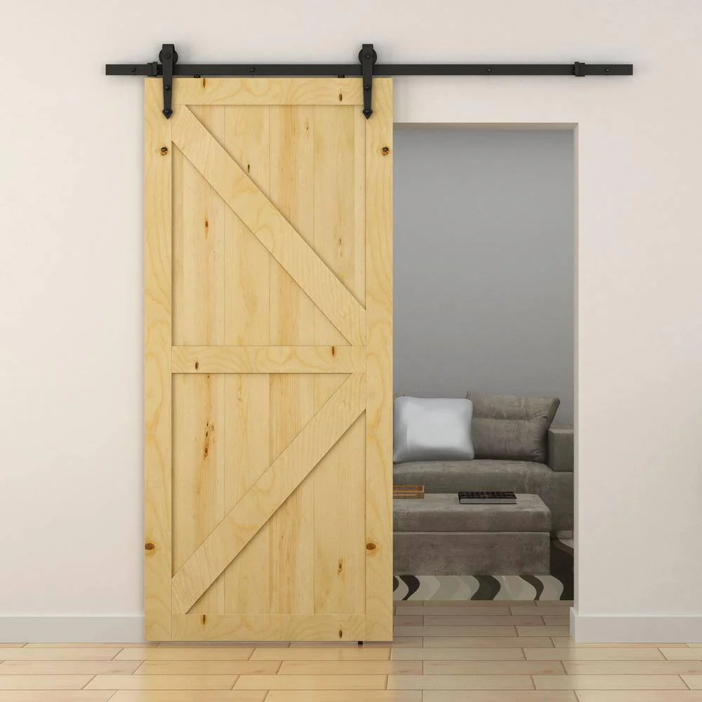 Everbilt 72 in. Dark Oil-Rubbed Bronze Arrow Sliding Barn Door Track and Hardware Kit - Image 3