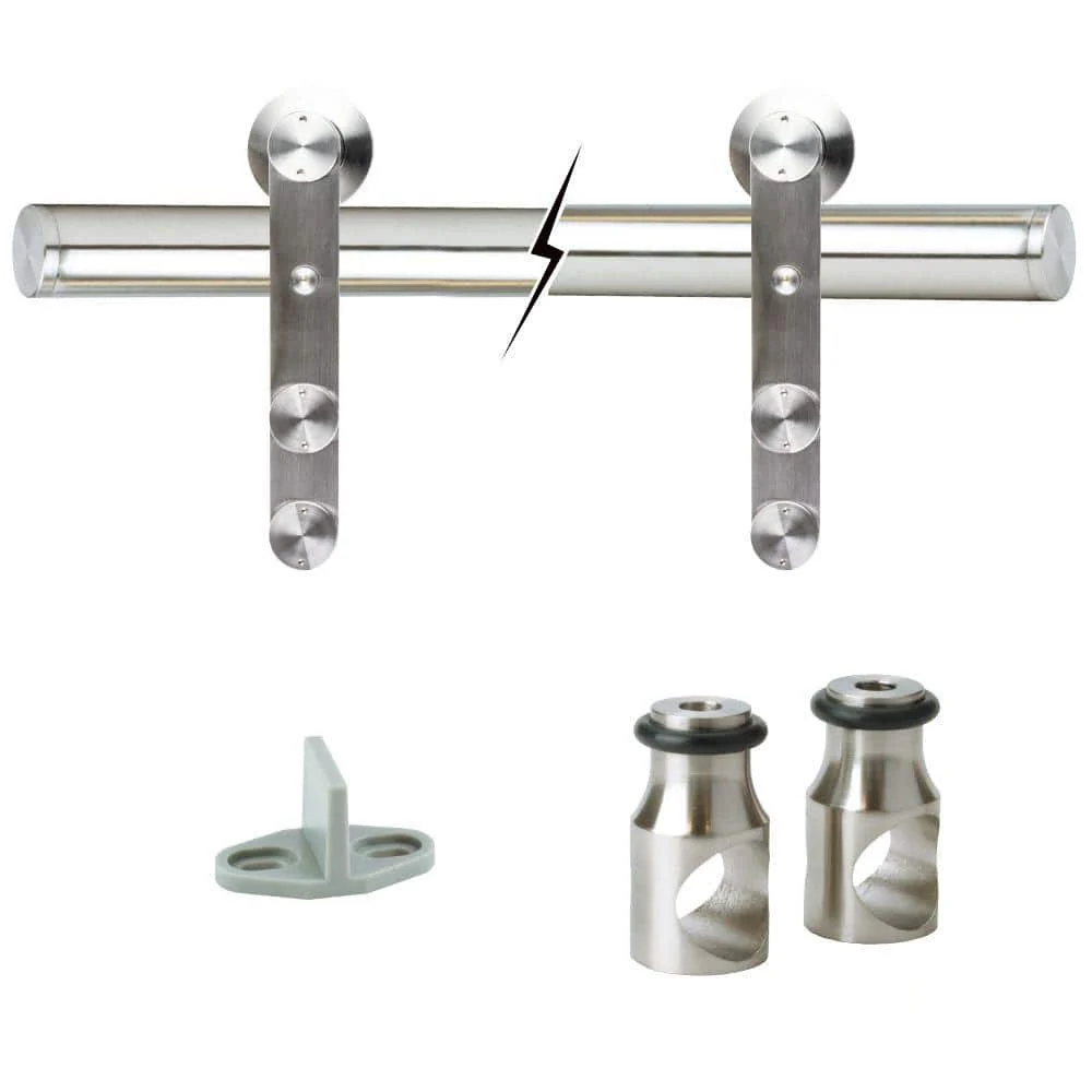 Everbilt 72 in. Stainless Steel Top-Mount Sliding Barn Door Track and Hardware Kit