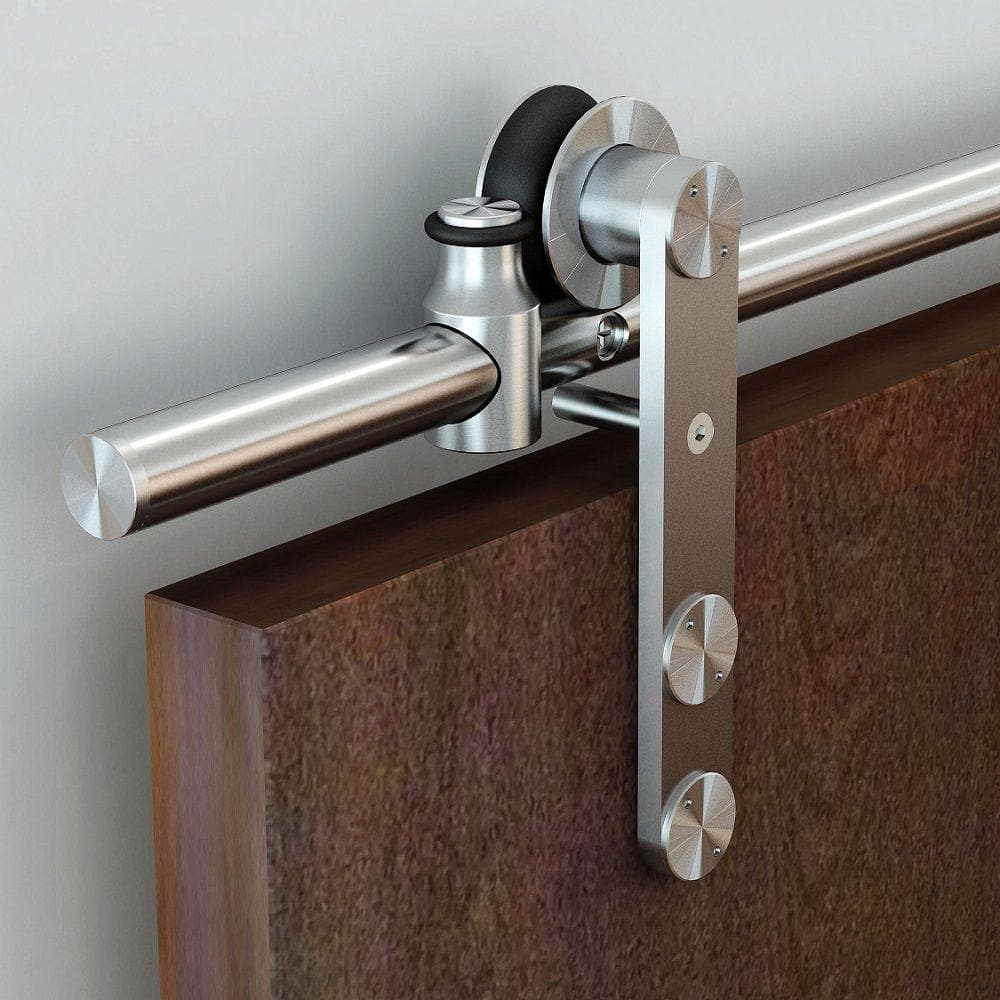 Everbilt 72 in. Stainless Steel Top-Mount Sliding Barn Door Track and Hardware Kit - Image 5