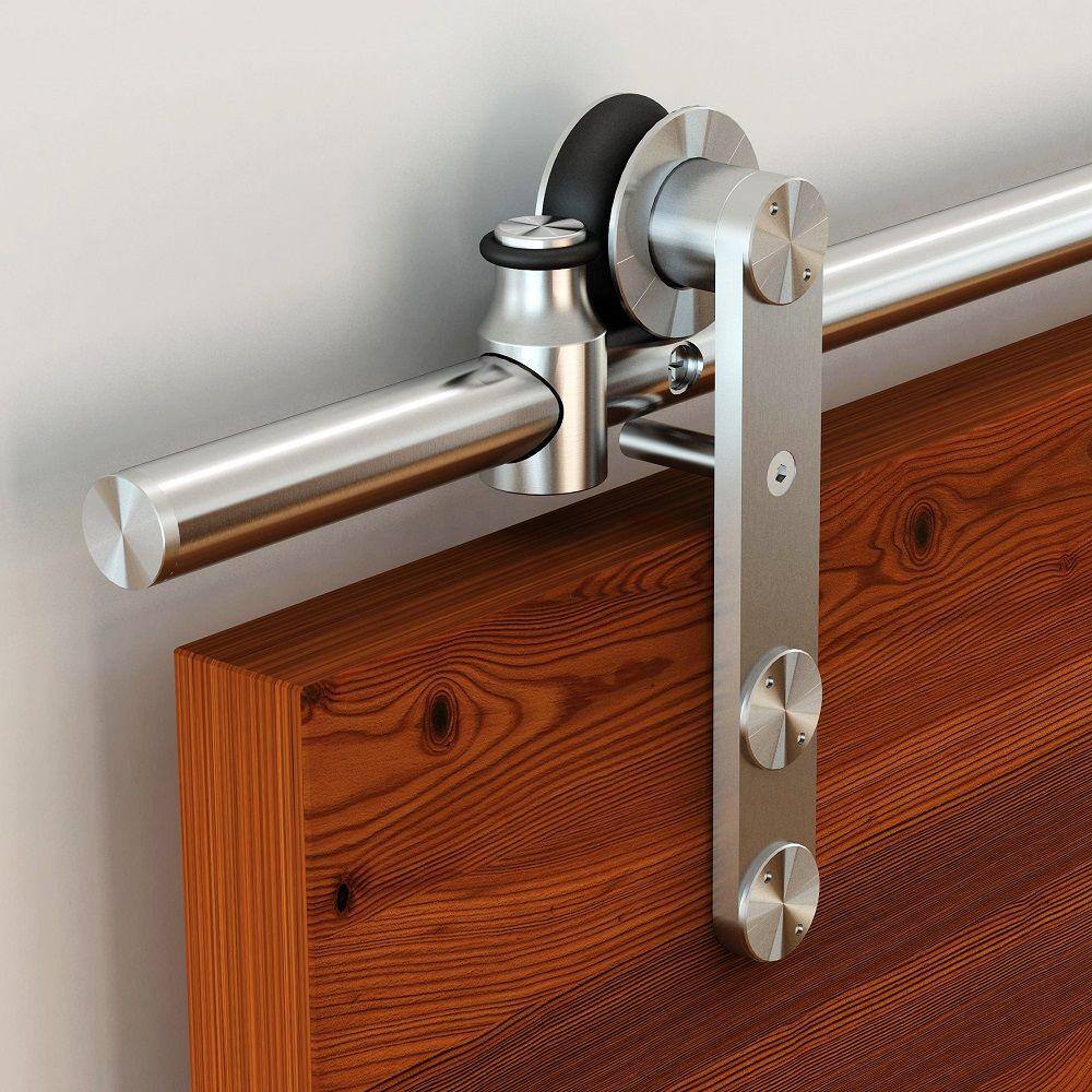 Everbilt 72 in. Stainless Steel Top-Mount Sliding Barn Door Track and Hardware Kit - Image 6