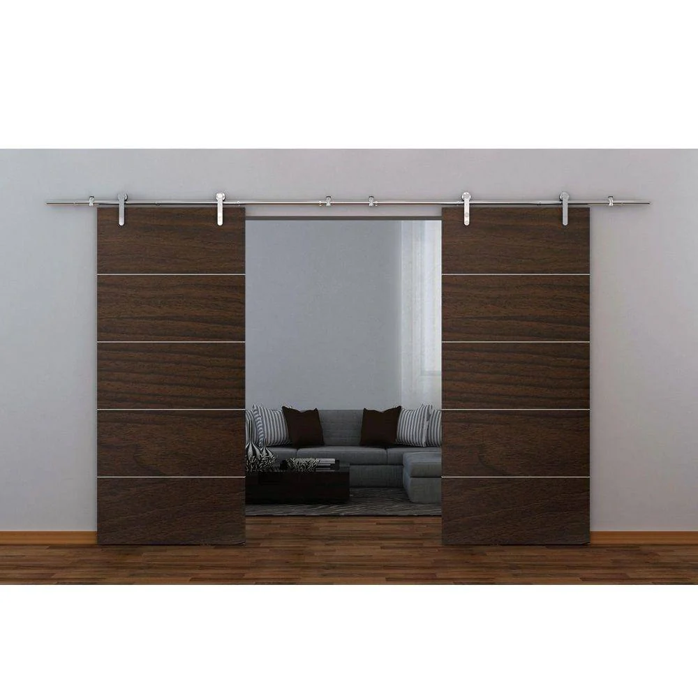 Everbilt 72 in. Stainless Steel Top-Mount Sliding Barn Door Track and Hardware Kit - Image 8