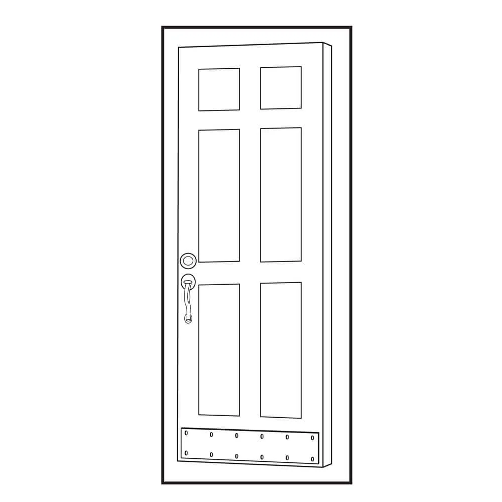 Everbilt 8 in. x 34 in. Bright Brass Kick Plate - Image 3