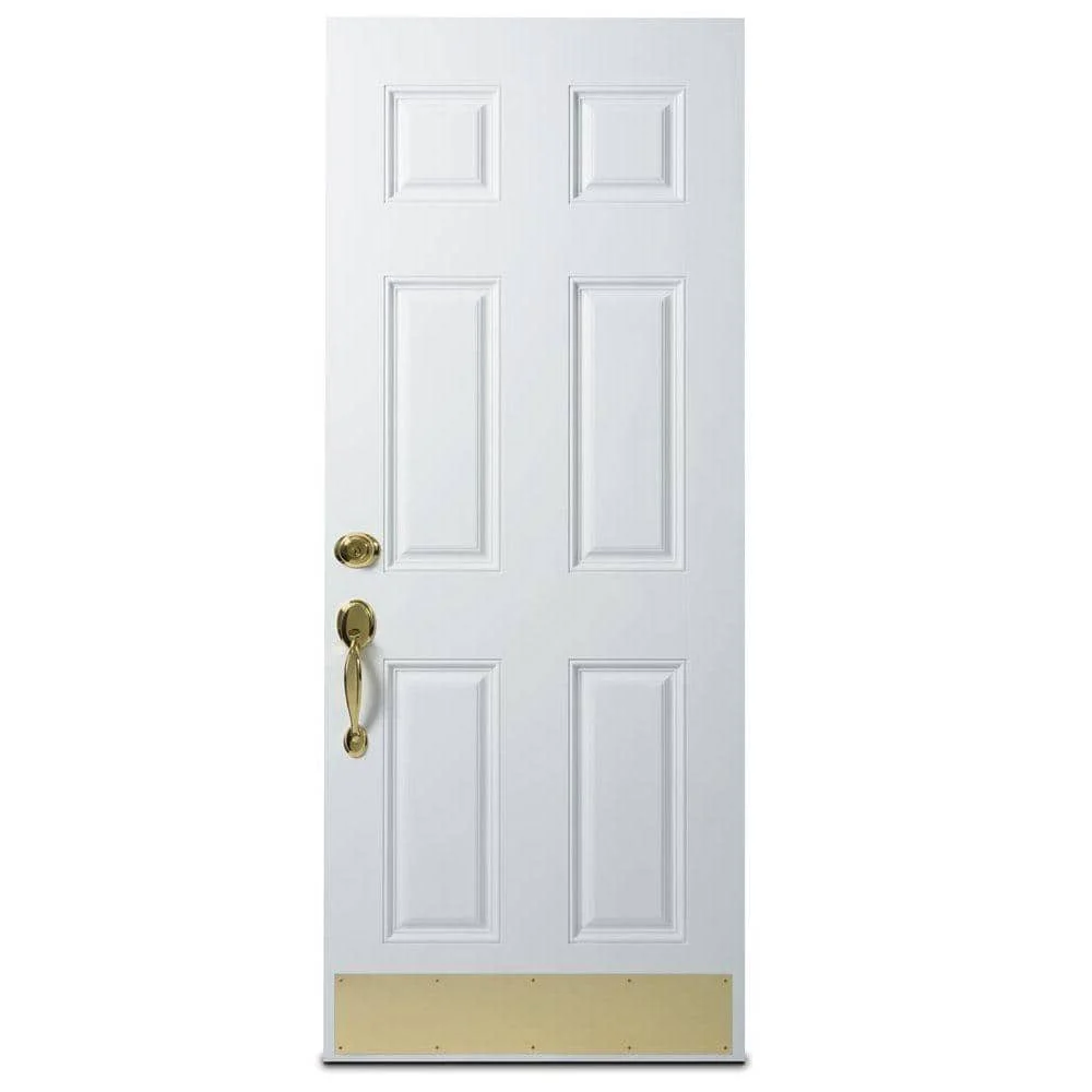 Everbilt 8 in. x 34 in. Bright Brass Kick Plate - Image 4
