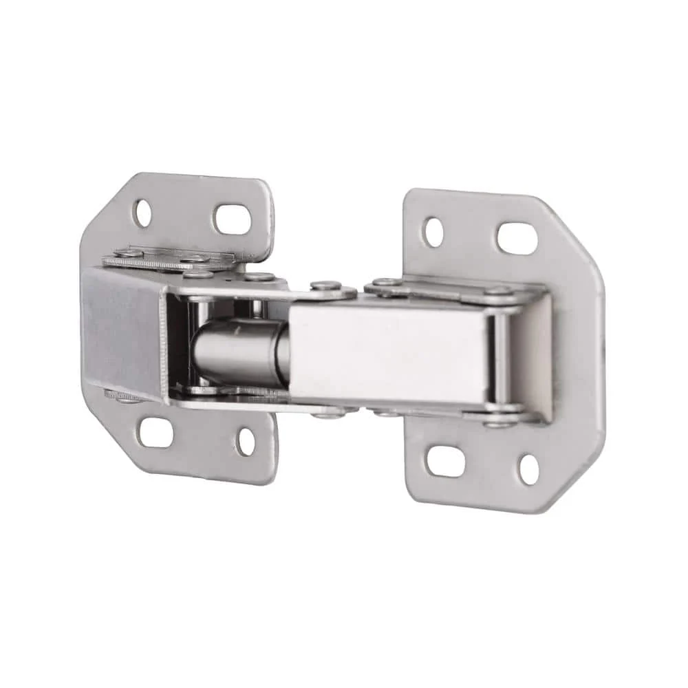 Everbilt 90-Degree Surface-Mount Hidden Spring Cabinet Hinge, Satin Nickel (1 Pair) - Image 4