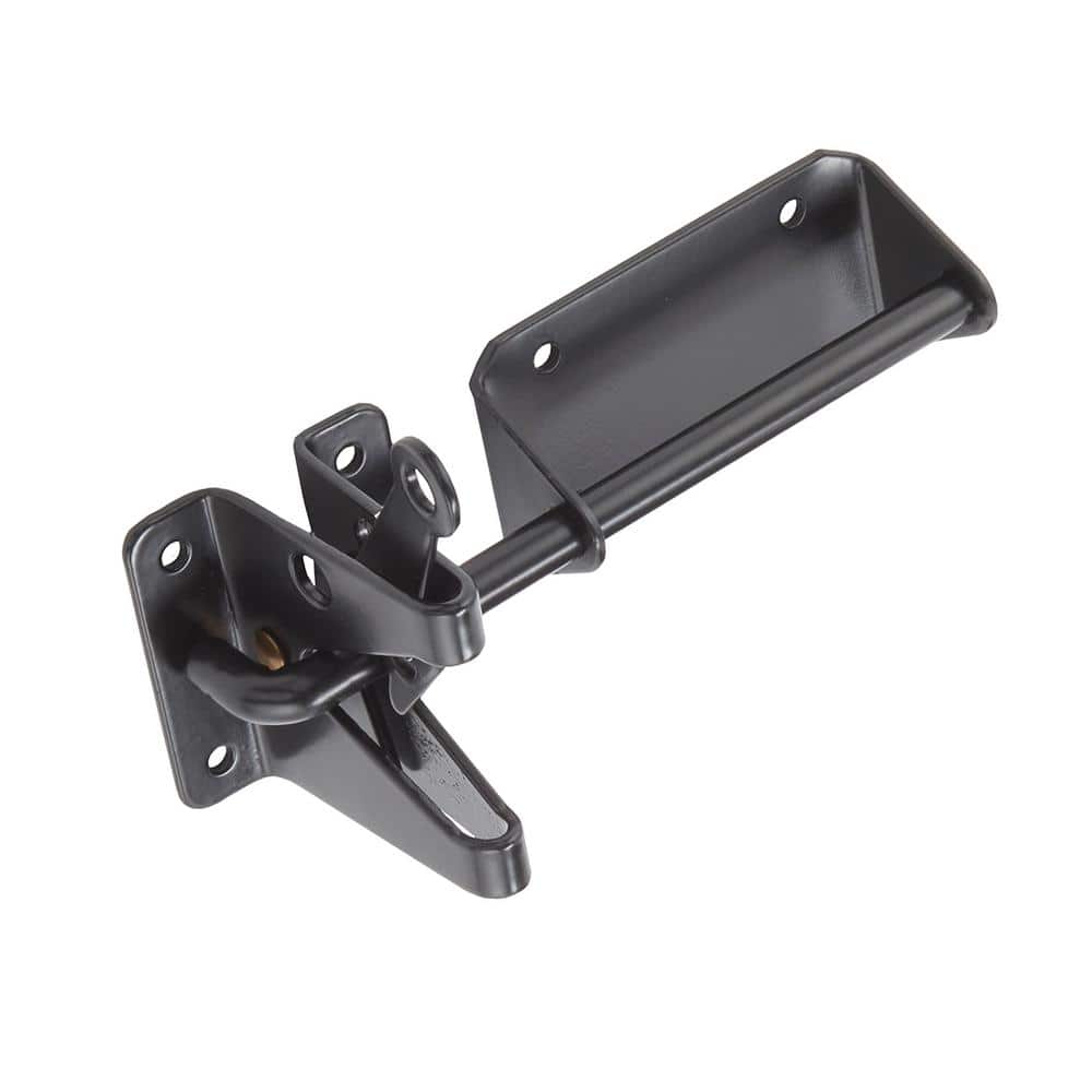 Everbilt Black Heavy-Duty Gate Latch, Steel, Self-Latching, 7.5 in Arm - Image 2