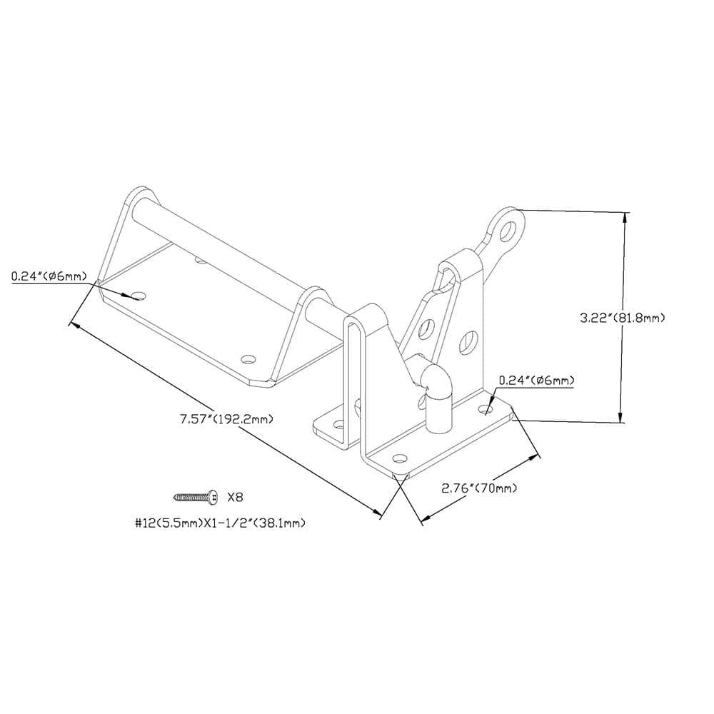 Everbilt Black Heavy-Duty Gate Latch, Steel, Self-Latching, 7.5 in Arm - Image 6