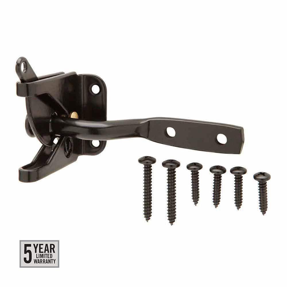 Everbilt Black Stainless Steel Gate Latch, Self-Latching, Padlock Compatible - Image 2