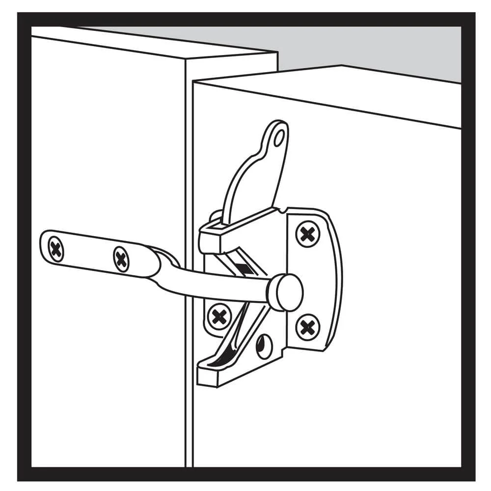 Everbilt Black Stainless Steel Gate Latch, Self-Latching, Padlock Compatible - Image 3