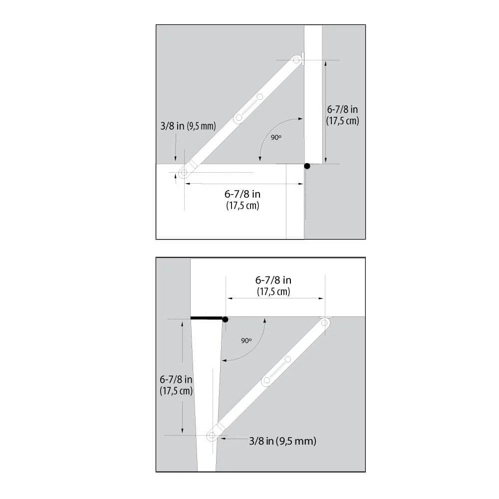 Everbilt Bright Brass Lid Support Left-Hand Hinge, 6-7/8 in Reach - Image 2