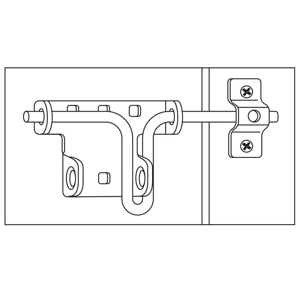 Everbilt Galvanized Slide Bolt, 6.38 in x 2.60 in - Image 6