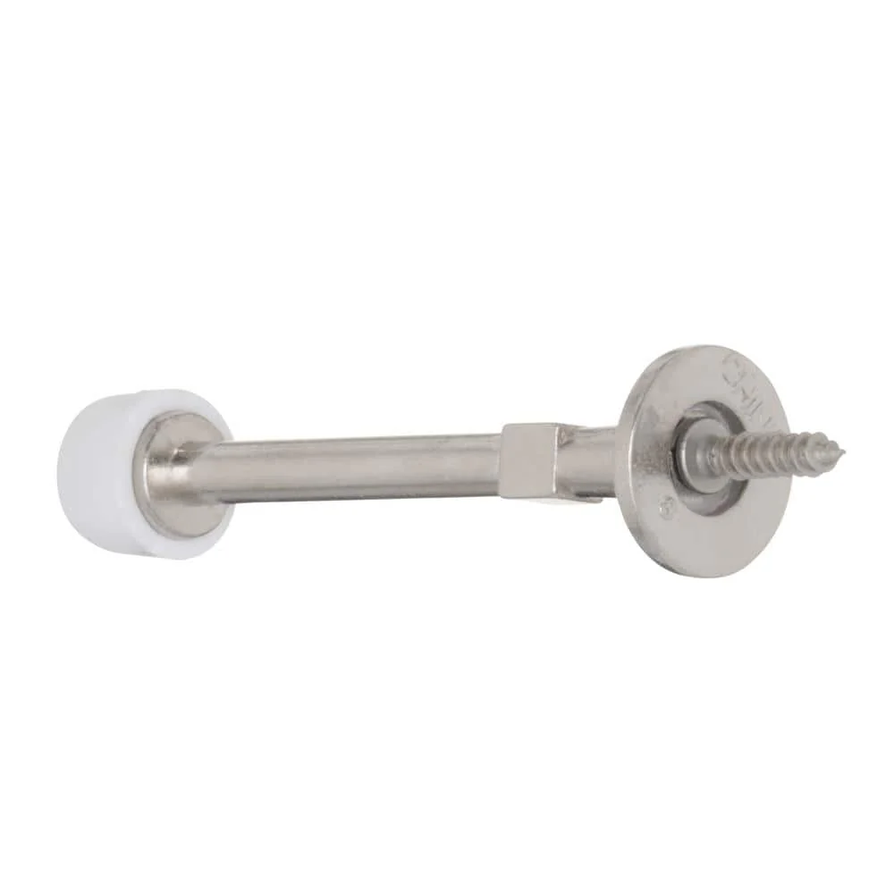 Everbilt Satin Nickel Light Duty Solid Door Stop – 3 in. Projection - Image 2