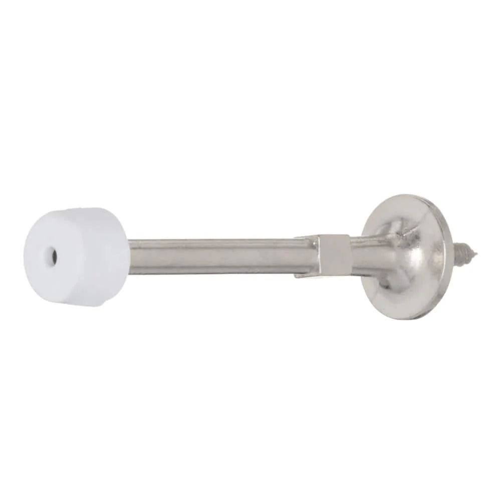 Everbilt Satin Nickel Light Duty Solid Door Stop – 3 in. Projection - Image 3