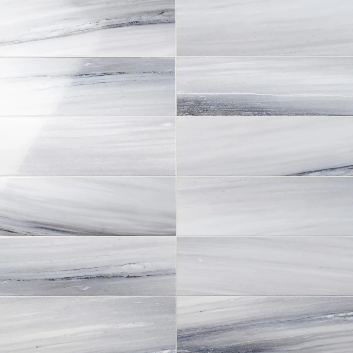 Everest Blue 8x24 Polished Ceramic Tile - Luxurious Marble Look - Image 2