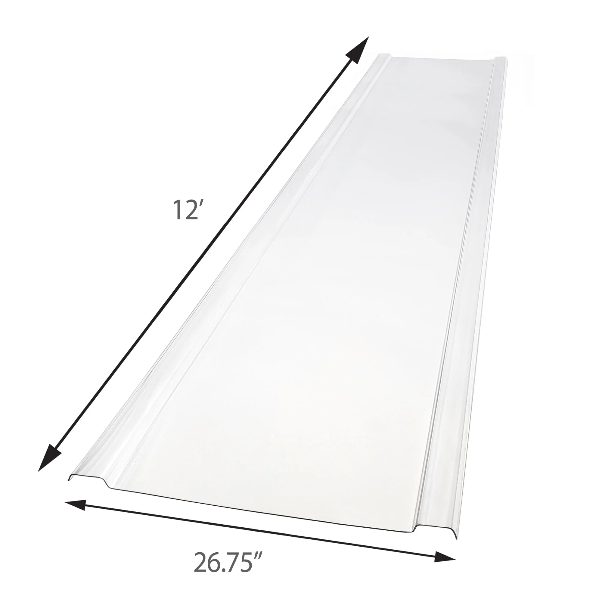 EZ GLAZE 2.24-ft x 12-ft Corrugated Clear Polycarbonate Roof Panel, 5-Pack - Image 3