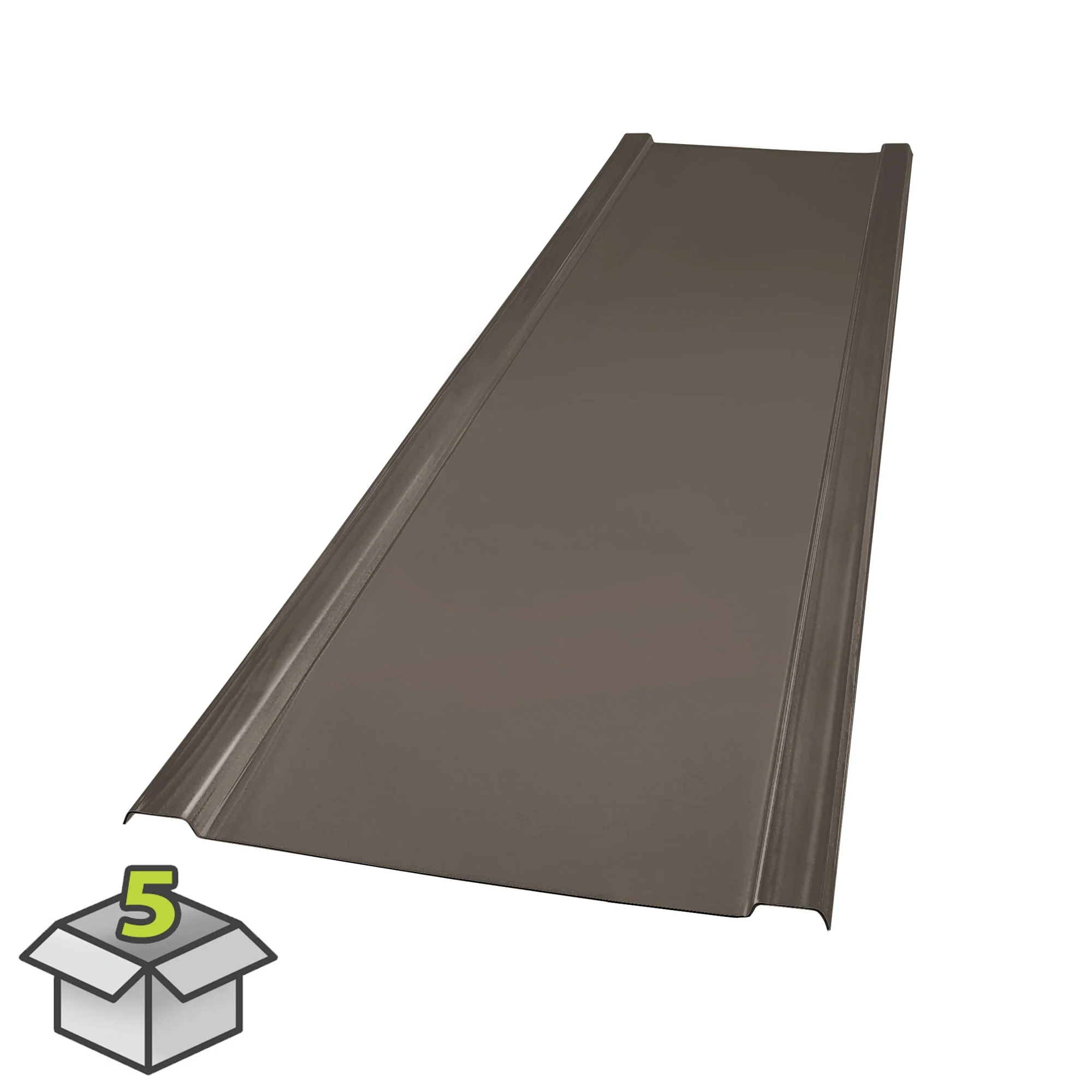 EZ GLAZE 2.24-ft x 8-ft Corrugated Bronze Polycarbonate Roof Panel, 5-Pack