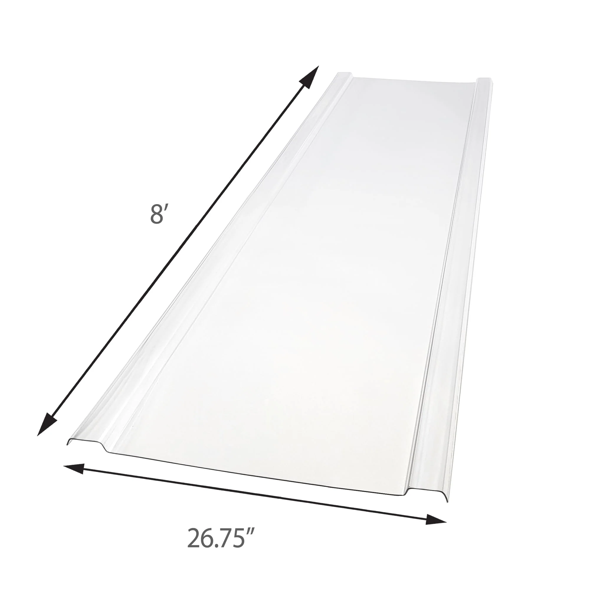 EZ GLAZE 2.24-ft x 8-ft Corrugated Clear Polycarbonate Roof Panels, 5-Pack - Image 3